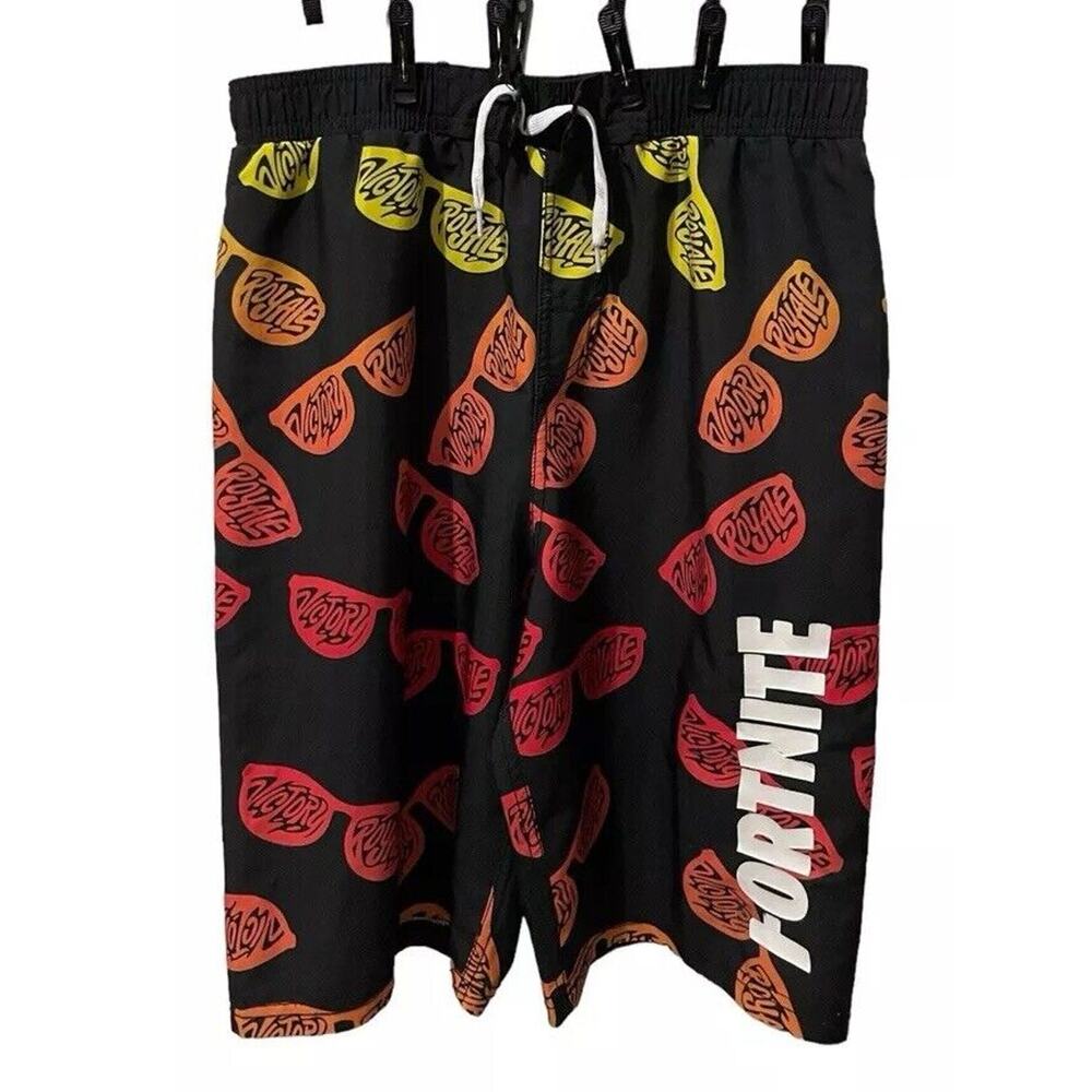 Fortnite Boys Sz XL (14-16) Victory Royale Sunglasses Board Shorts W/UPF 50+